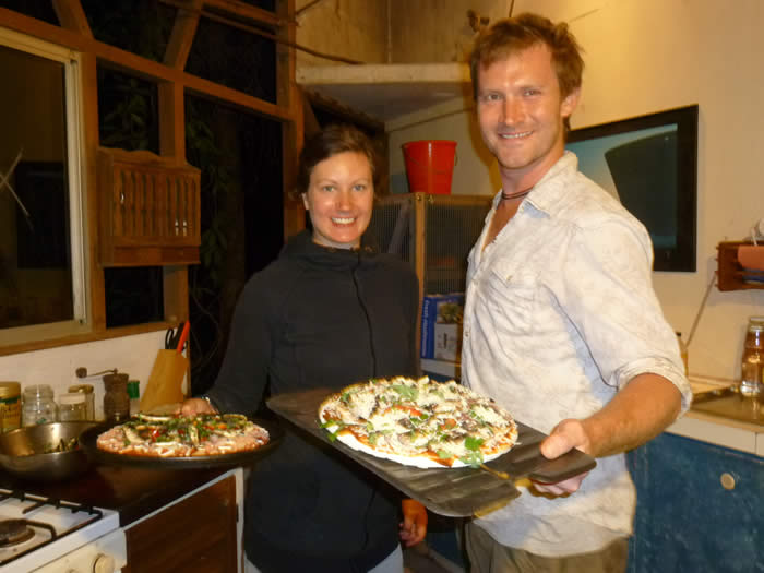 Katrin and Stuart on Pizza night