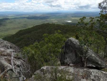 view from top towards lake