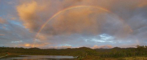 Rainbow seen from proposed community centre site